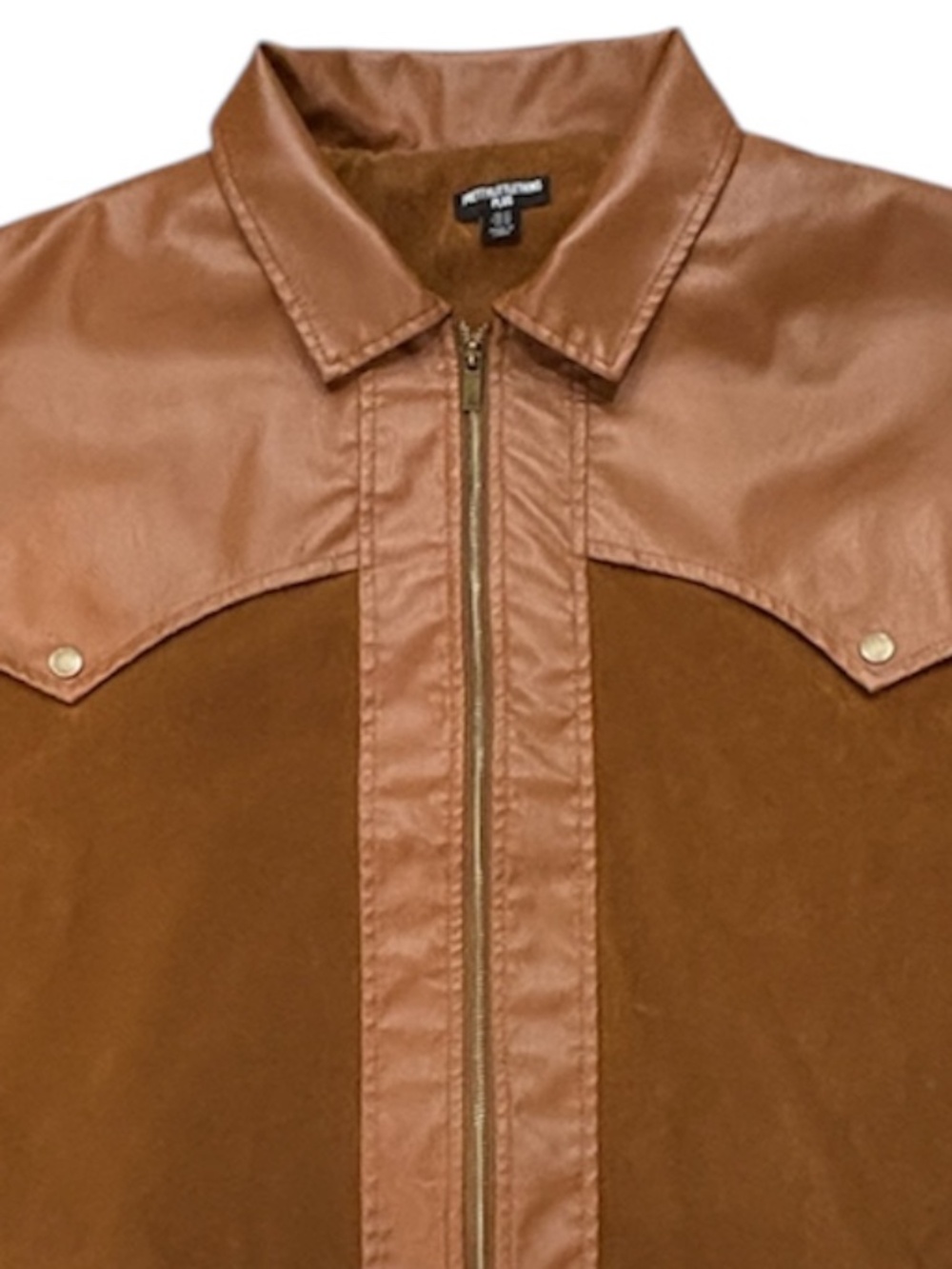 PrettyLittleThing Faux Suede Western Jacket - Toffee Brown Size 18 - Picture 4 of 9
